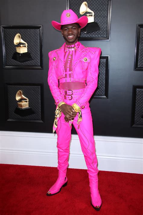 lil nas x pink suit.